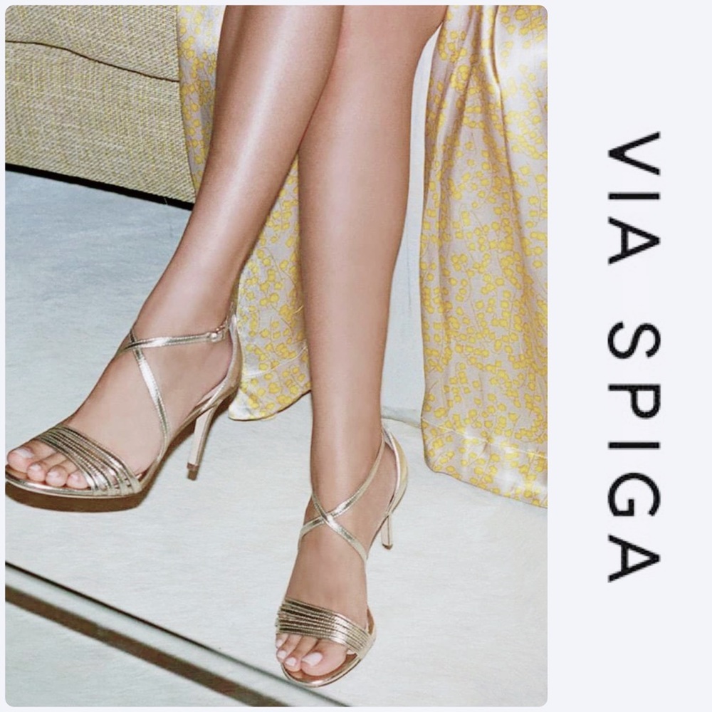 Via Spiga Mila Sandal- Silver NWT Sz 8 1/2